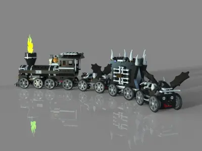 Lego train monster 3D model