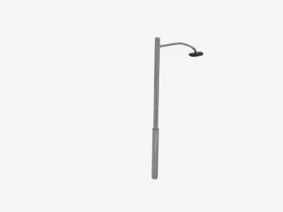 Rust Lamp Pole Low-poly 3D model purchase