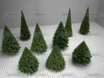 Christmas tree collection 3D model