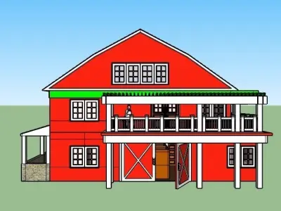 Barnyard style house 3D model