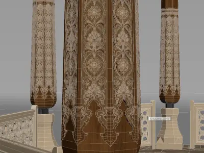Uzbek national alcove 3D model