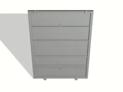 HO Pullman Standard 50 6 Waffle Side Double Door Boxcar 3D print model