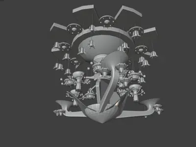 Animated Vesak Lantern  Kuduwak Traditional  for Festival Scenes Low-poly 3D model