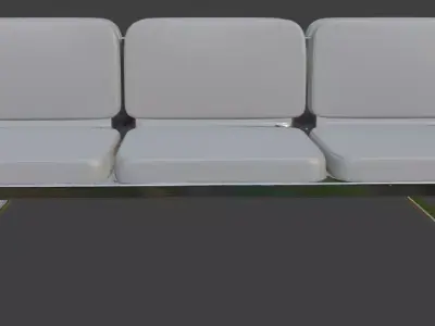 Waiting Bench  3D model