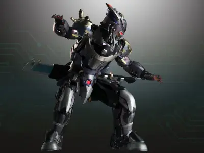 Cyborg  War Zone - Adam01 Low-poly 3D model