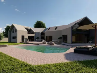 Casa Scene-villa-modern house 3D model 90