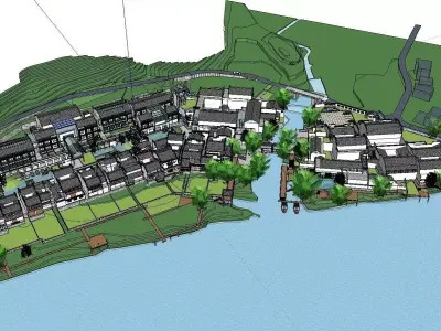 vacation spot-Resort-Fashion Leisure Hotel-098 3D model