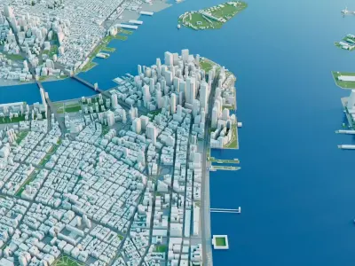 Simple  Optimized New York City 3D model