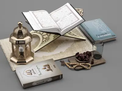 Decorative Set of Iftar in the month of Ramadan 3D model