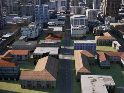 City 35 Low-poly 3D model