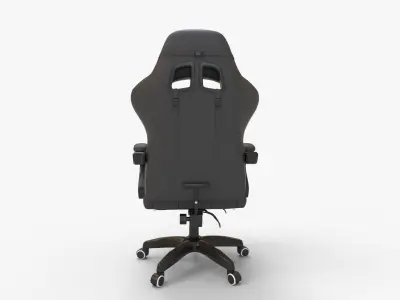 VINNYSEN Gaming Chair with Footrest and Lumbar Support Black 3D model
