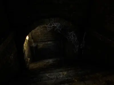 Modular Classic dungeon Low-poly 3D model