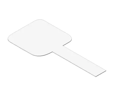 Fire Access Road 350cm with 12m Turning Area Rounded Corners 3D model