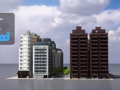 TW Street Dual Lanes 02 3D model