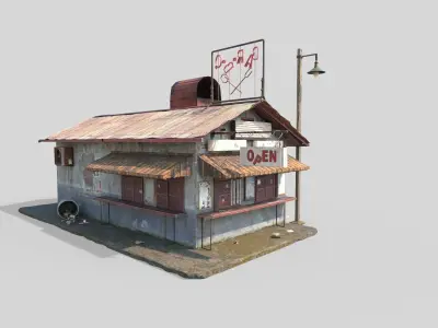 Abandoned Barbeque Restaurant 3D model