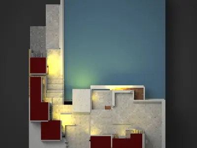 seaside village 3D print model