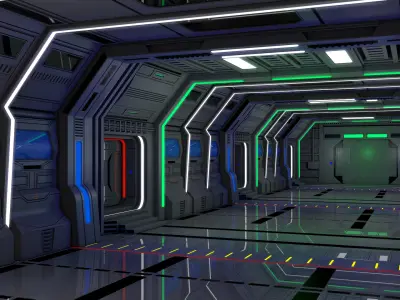 Sci Fi Interior 3D model