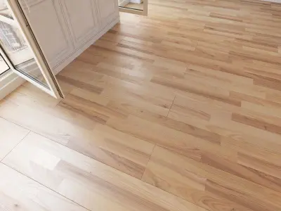 Wooden floor 30 WITHOUT PLUGINS 3D model