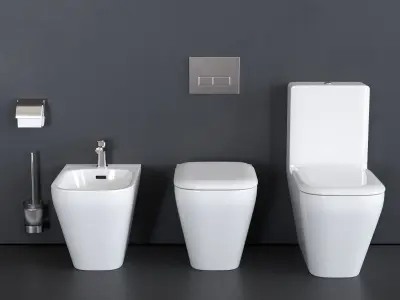 Ideal Standard TONIC II WC art K3168 art K3172 art K5238 Low-poly 3D model