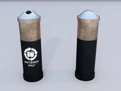 Urban Recycling Container 2 Low-poly 3D model