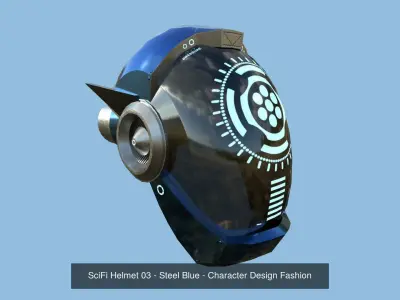 08 SciFi Helmet Collection A - Character Design Fashion 3D Model Pack