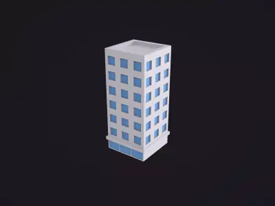 Low Poly Office Building 3D model