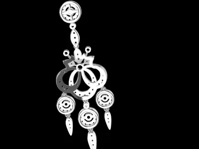 BEAUTIFUL HANGING EARRINGS  3D print model