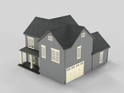 British House Design 03T2 Low-poly 3D model