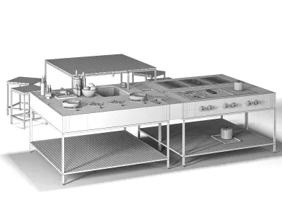 TERRENERE outdoor kitchen 3D model