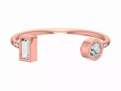 Women Light Weight Band Ring 3D print model 25