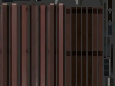 Street bench low poly pbr game ready Low-poly 3D model