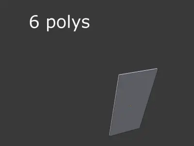 low poly door Low-poly 3D model 5