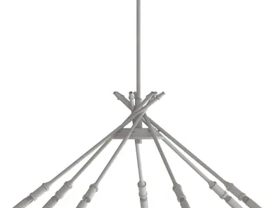 DONCASTER pendant light with six arms 3D model