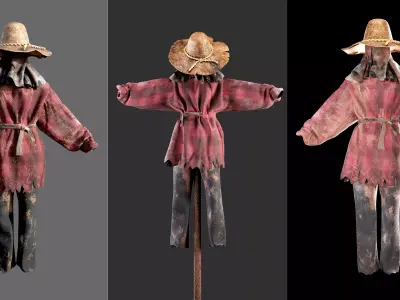 Scarecrow Man Character 3D model