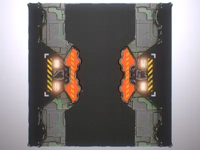 PBR Sci-Fi Spaceship Texture 53 Low-poly 3D model