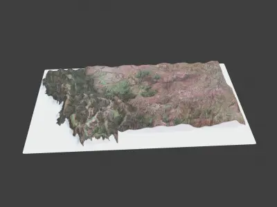 Montana State Low-poly 3D model