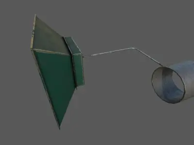 projector window with light Low-poly 3D model