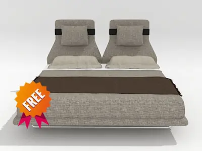 Lazy Night Bed BeB Free 3D model