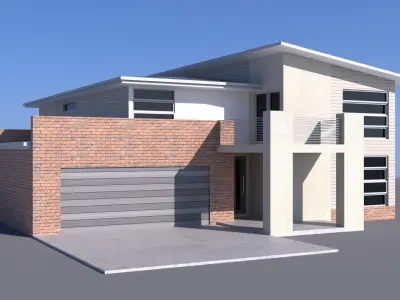 Australian Houses Modular Pack A Low-poly 3D model