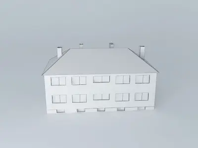 1950ies Small Building Low-poly 3D model