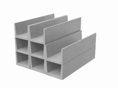 Concrete Trenches 3D model purchase