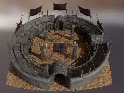 Gladiator Arena Low-poly 3D model