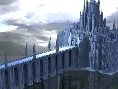 Ancient Palace Inspired Cathedral Kit bash 3D model