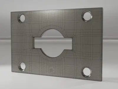 Cover strip for door lock 3D model