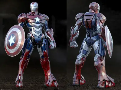 Iron Patriot MK 41 Super Soldier 3D model