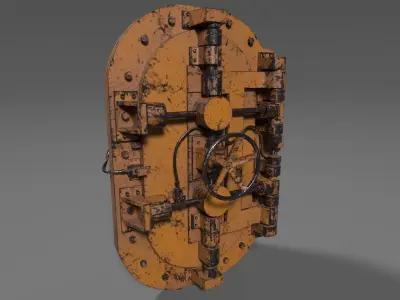 Painted Industrial Door  3D model purchase