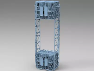 Sci Fi Ship Docking Gridding 2 3D model