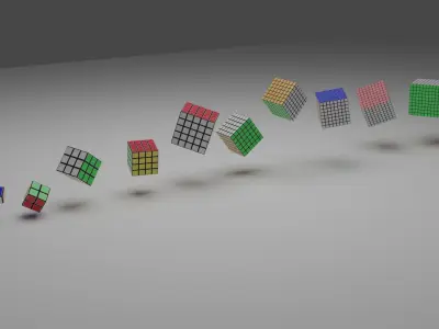 Rubiks Cube Collection Free low-poly 3D model