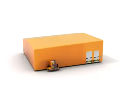 Yellow Industrial Warehouse model pack Low-poly 3D model