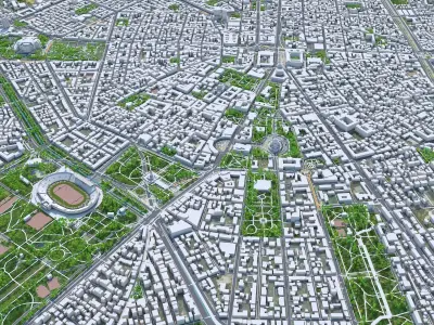 Sofia Downtown Bulgaria Low-poly 3D model